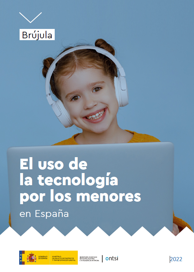 imagen de portada del informe: El uso de las tecnologías por los menores en España. ONTSI